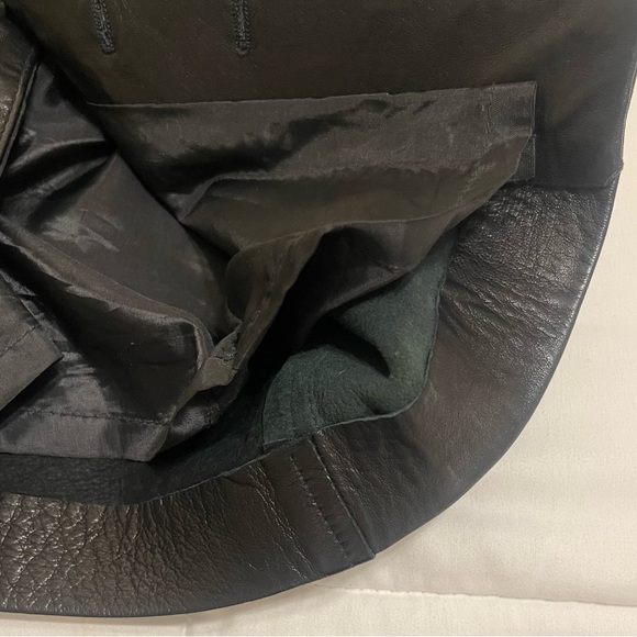 Maxima For Tannery West Leather Black Elegant Long Pencil Leather Skirt - Picture 9 of 10